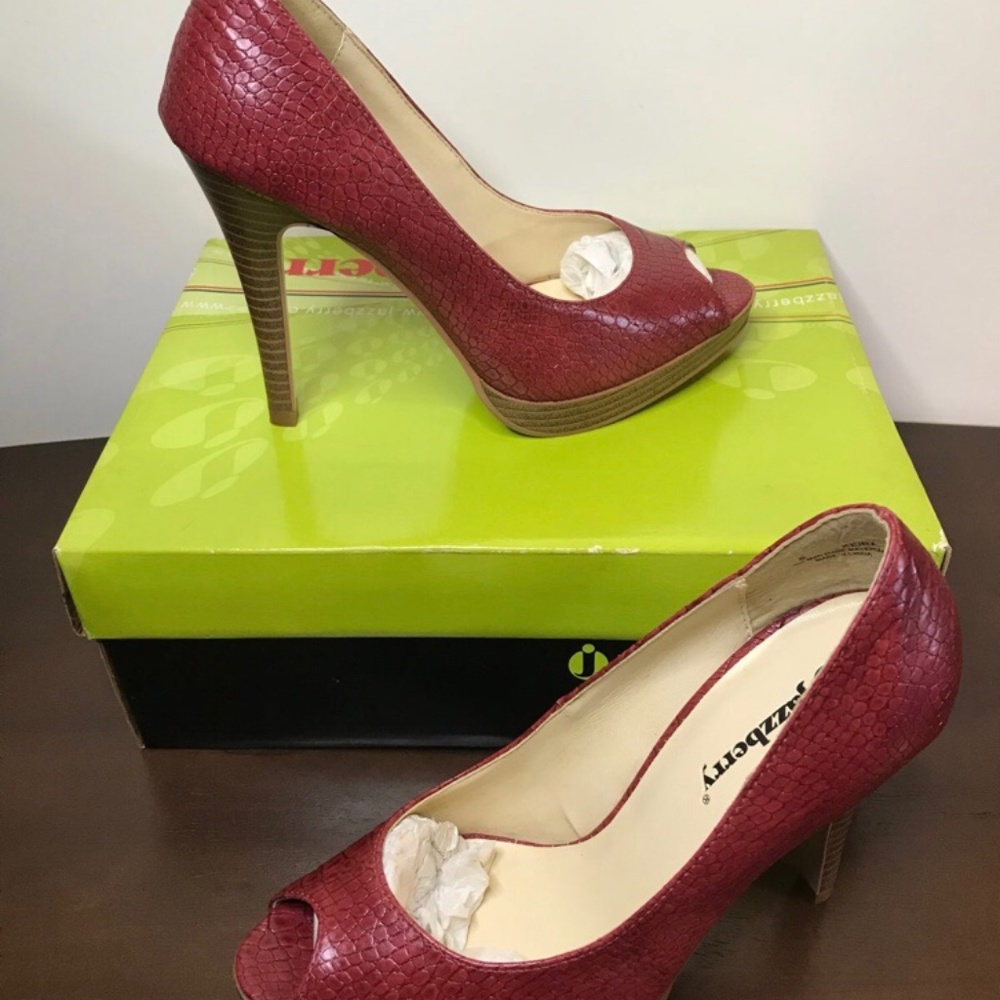 👀 Women Red Open Toe High Heels/Shoes Size 6.New